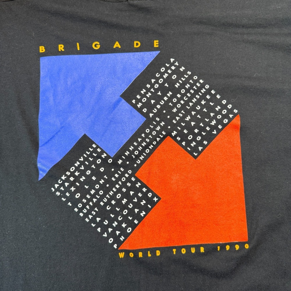 Vtg 1990 Heart Brigade Tour Shirt Anvil Value T Large L Band Concert Rock 50/50 - Picture 8 of 9